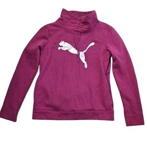 Puma Cinch Up Cat Fleece Lined Logo Sweatshirt Women S